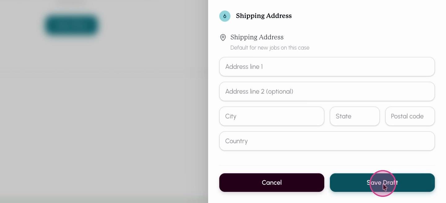 Step 13: Click Save draft to store your progress. This saves your case and uploads files but doesn't submit the case yet.