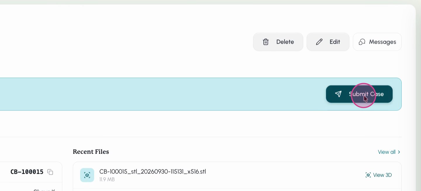 Step 15: Once satisfied, click Submit. Your case is now sent to your partner lab.