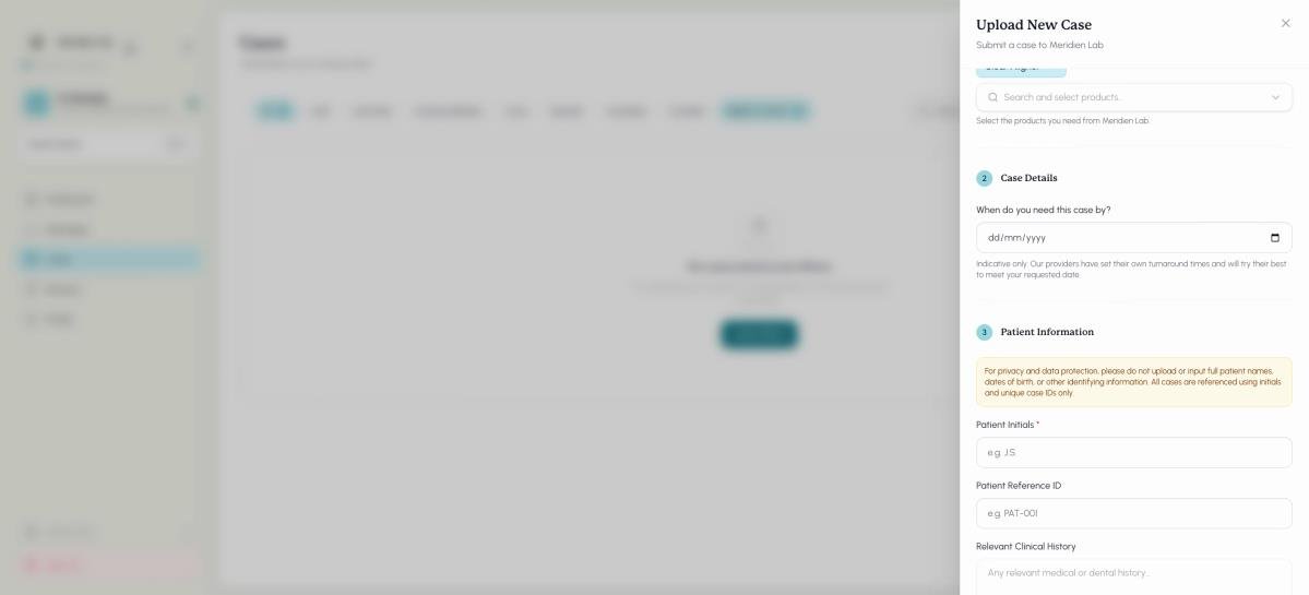 Step 4: Set the required case completion date so your partner knows your timeline.